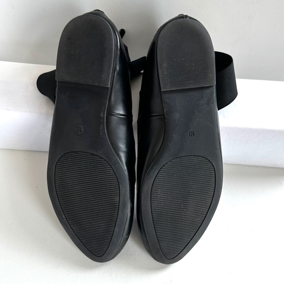 TORRID BLACK FAUX LEATHER ELASTIC STRAP BACK-ZIP WIDE WIDTH BALLET FLAT Sz10W - Picture 12 of 12